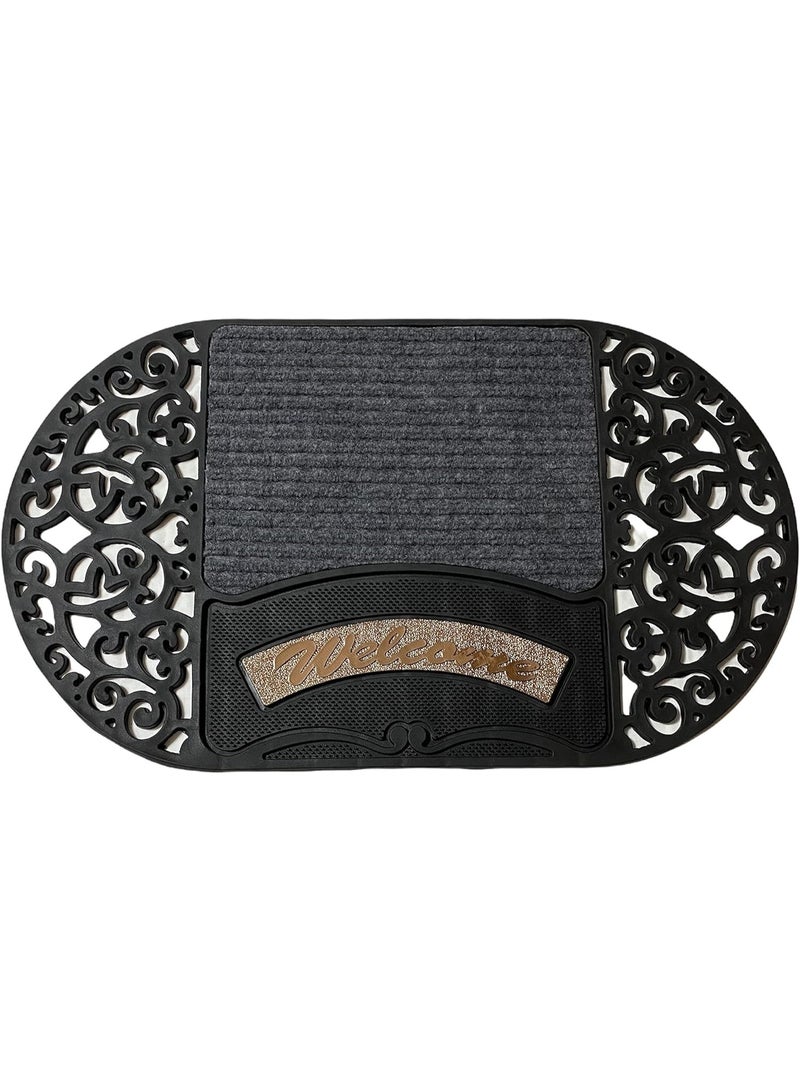 Gereric Decorative Welcome Door Mat, Welcome Entrance Door Mat, out door & indoor 50 * 80 cm (Oval) - Image 1